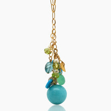 Load image into Gallery viewer, Amazonite Blues Colorblock Dangly Necklace
