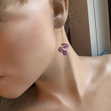 Load image into Gallery viewer, Amethyst Purple Passion Gold Earrings
