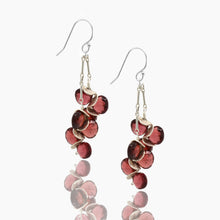 Load image into Gallery viewer, Signature Garnet Silver Earrings
