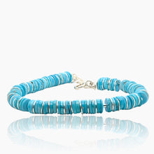 Load image into Gallery viewer, Sleeping Beauty Turquoise Slivers Signature Sterling Bracelet
